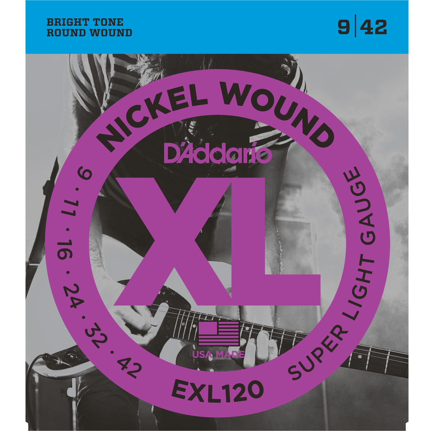 D'ADDARIO EXL120 -    , Super Light, , 9-42