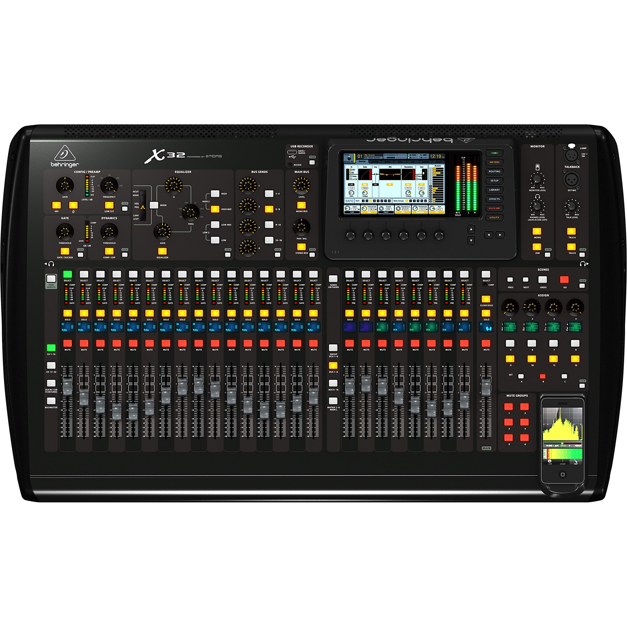 BEHRINGER X32 -  , 32 ,16 , 6 mute , 8 DCA 