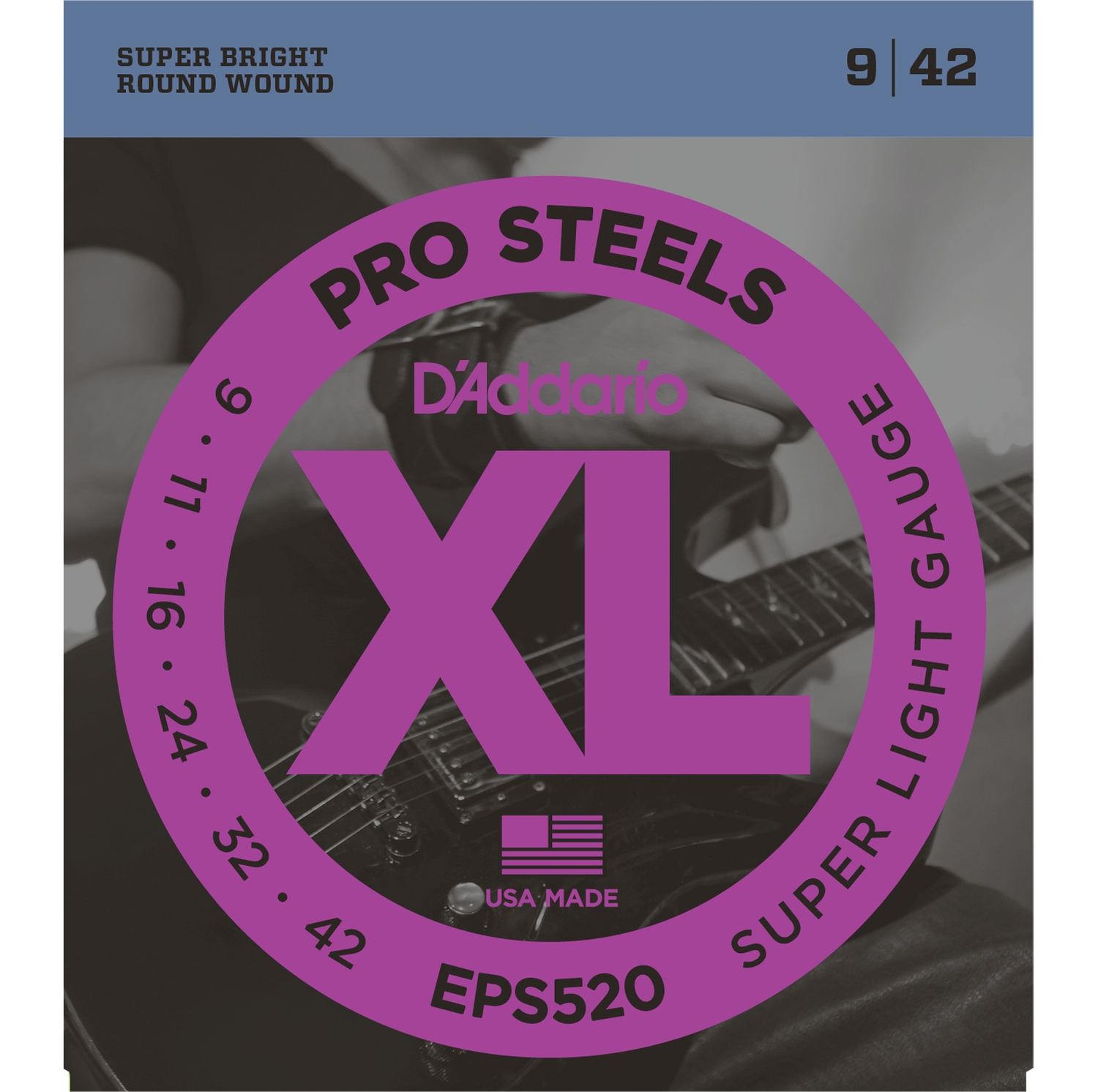 D'ADDARIO EPS520 -   , ProSteels,Super Light, 9-42