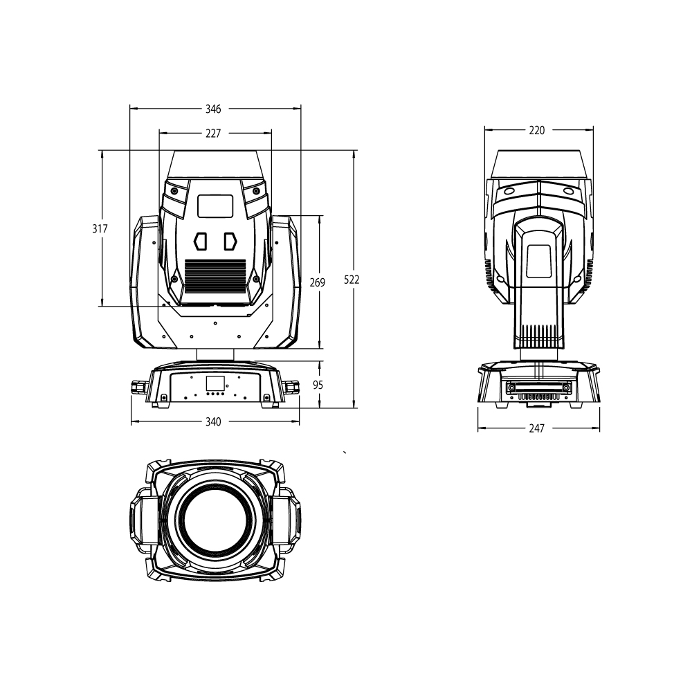 INVOLIGHT LEDMH140B -   (BEAM), LED140 , DMX-512