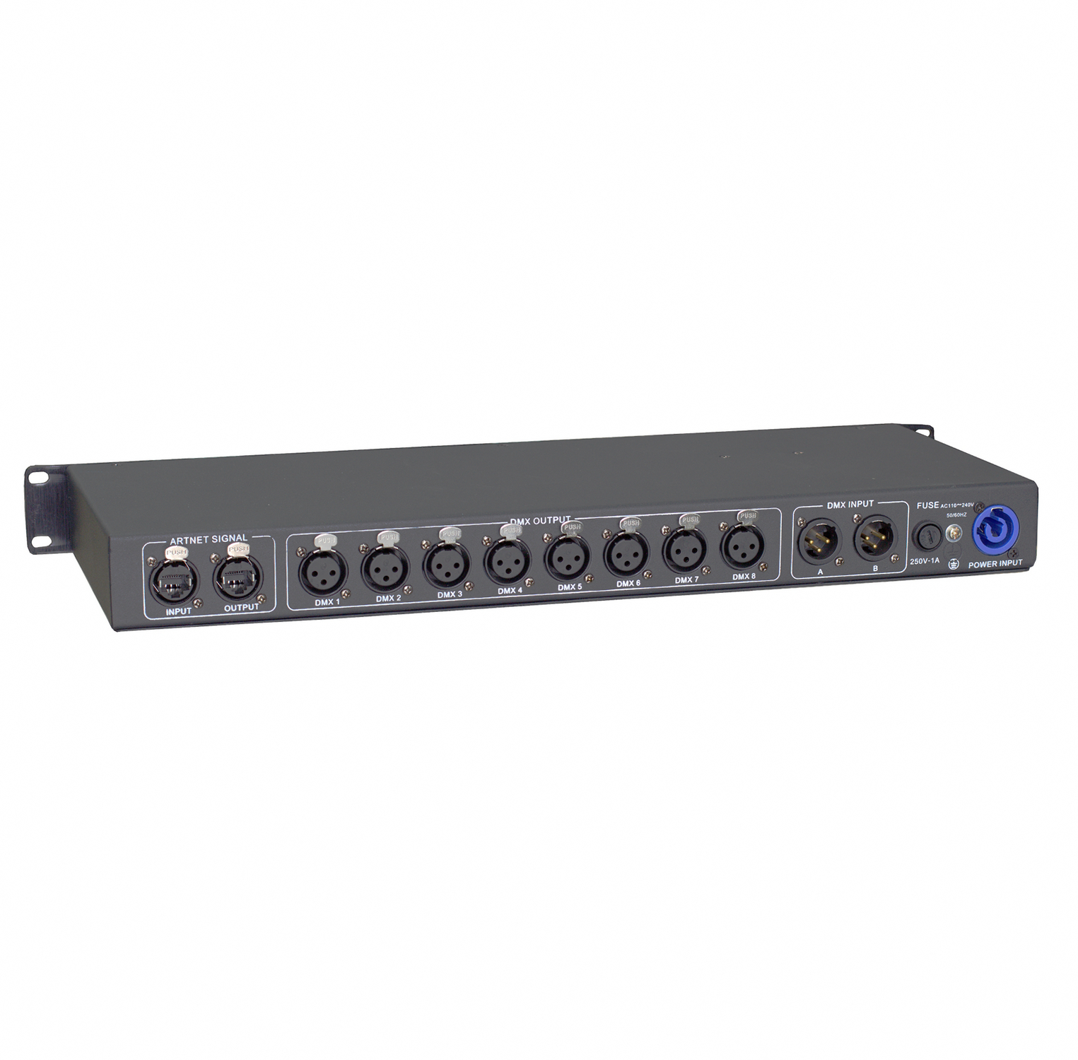 INVOLIGHT DMXAC8 - / Art-Net, DMX-512,  2 RJ45, 2 DMX-, 8 DMX-