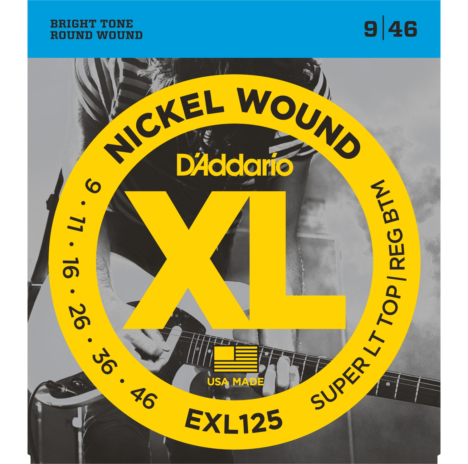 D'ADDARIO EXL125 -    , Super Light/Regular, , 9-46