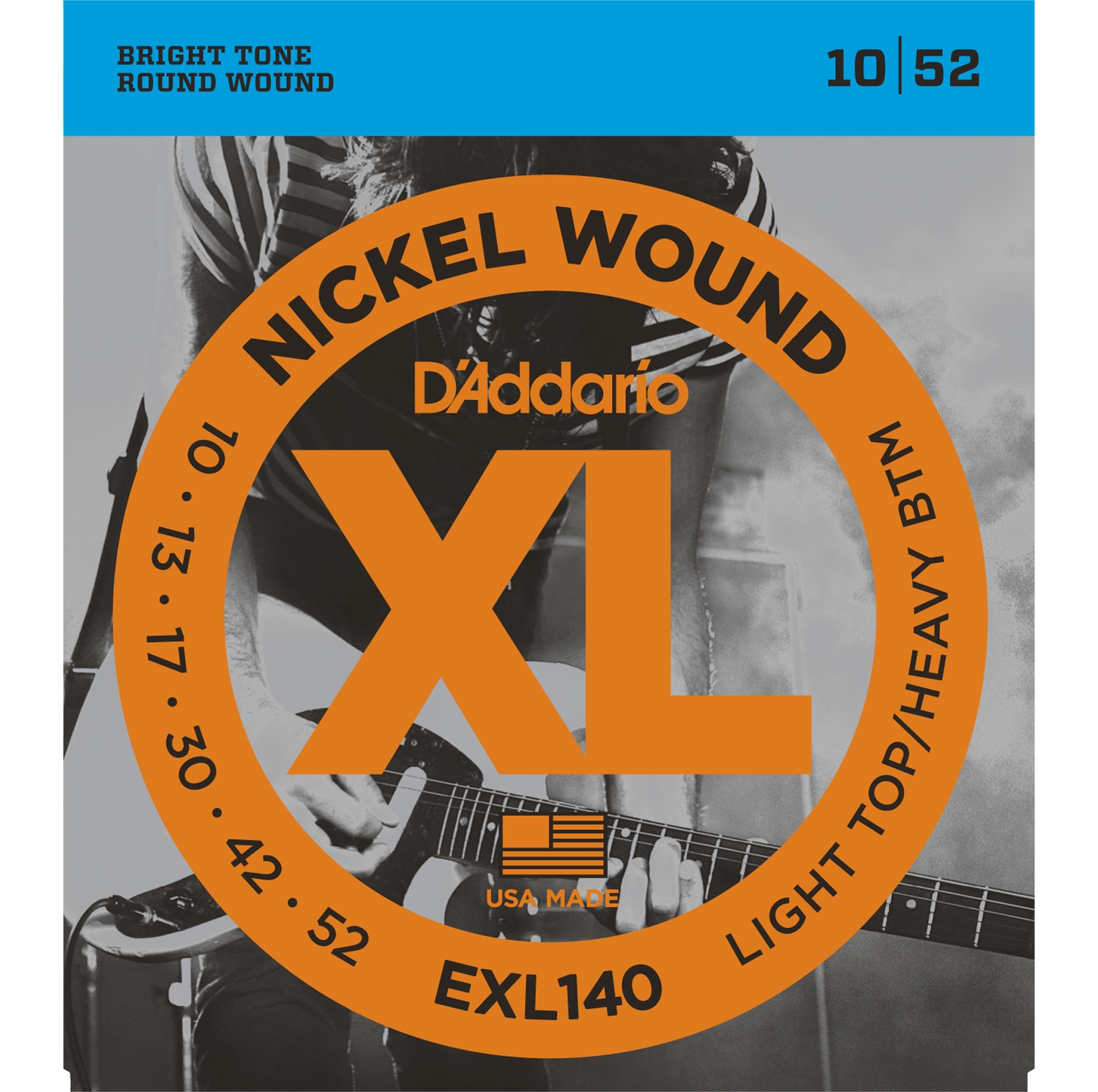 D'ADDARIO EXL140 -   , Light/Heavy, , 10-52