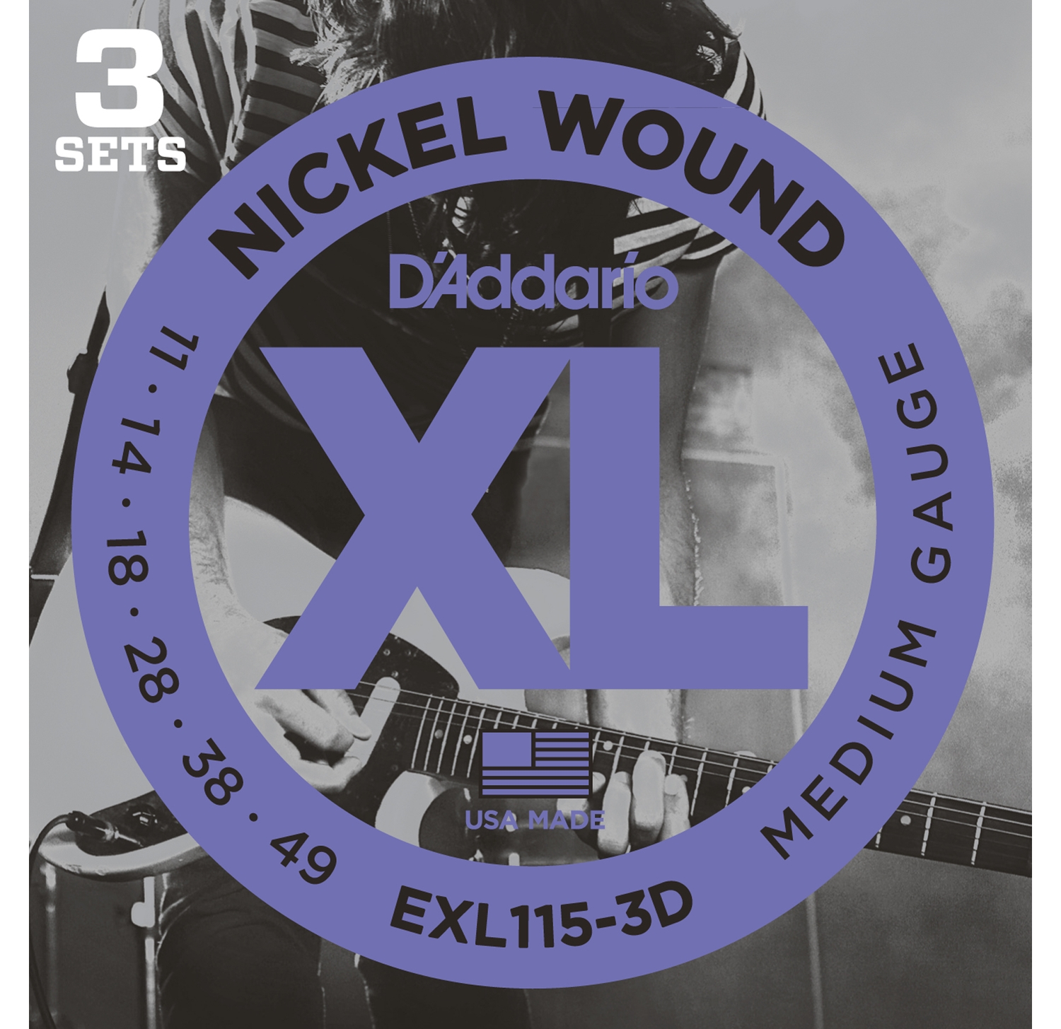 D'ADDARIO EXL115-3D -    ., Blues/Jazz Rock, , 11-49, 3 