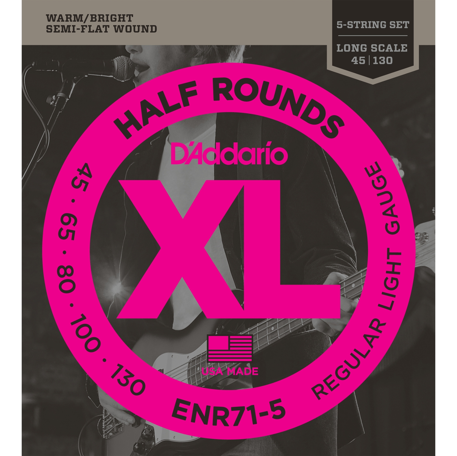 D'ADDARIO ENR71-5 -   -, 5 , Nickel/5-string/Long, 45-130