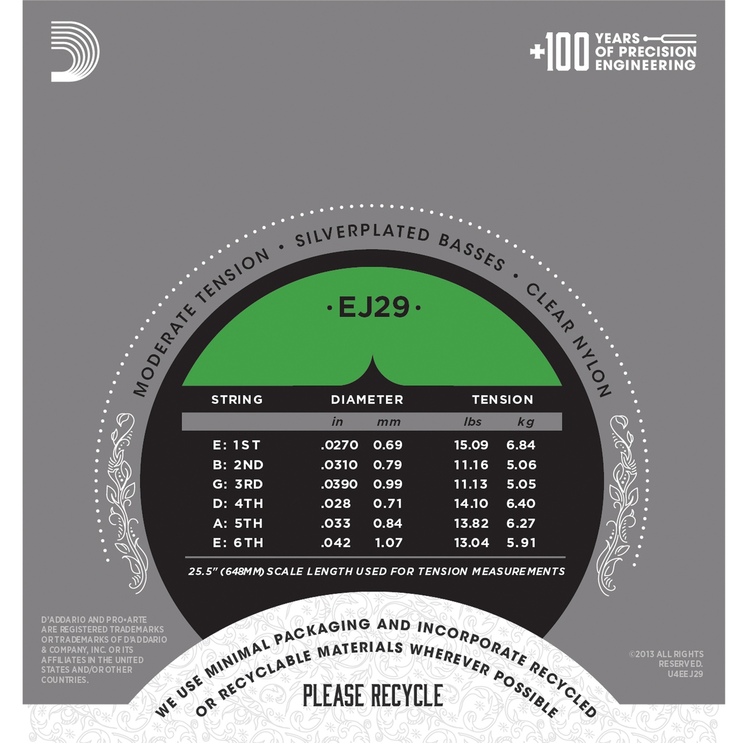 D'ADDARIO EJ29 -    ,  (Silver)