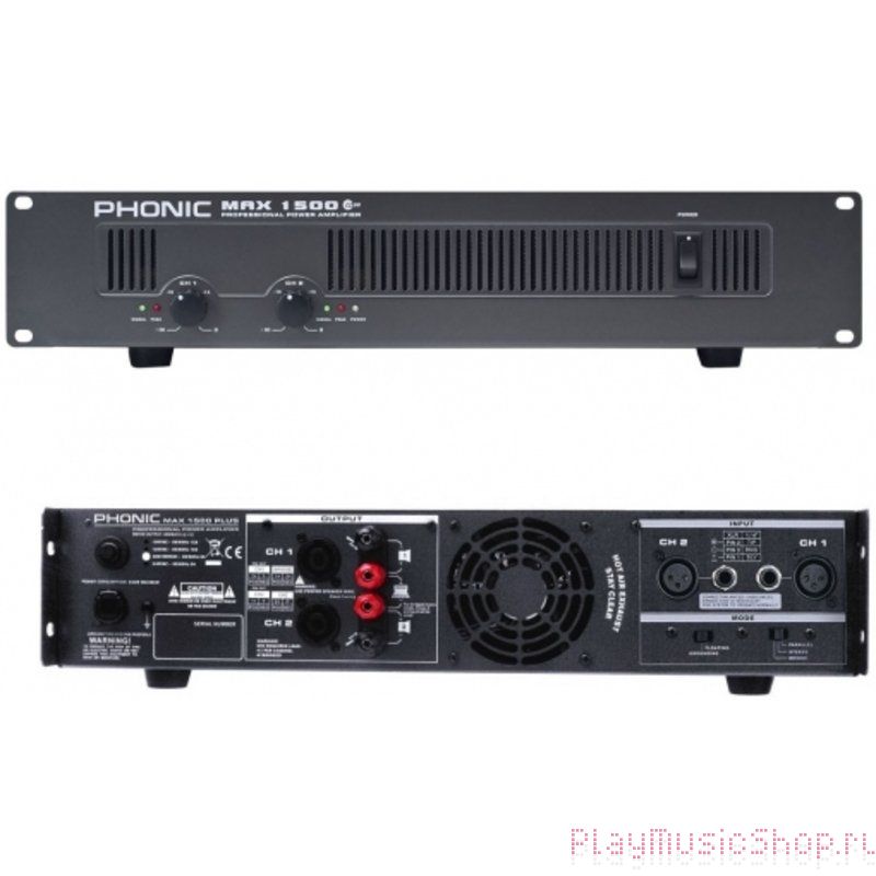 Усилитель мощности звука Phonic MAX 1500 PLUS Усилитель мощности звука Phonic MAX 1500 PLUS