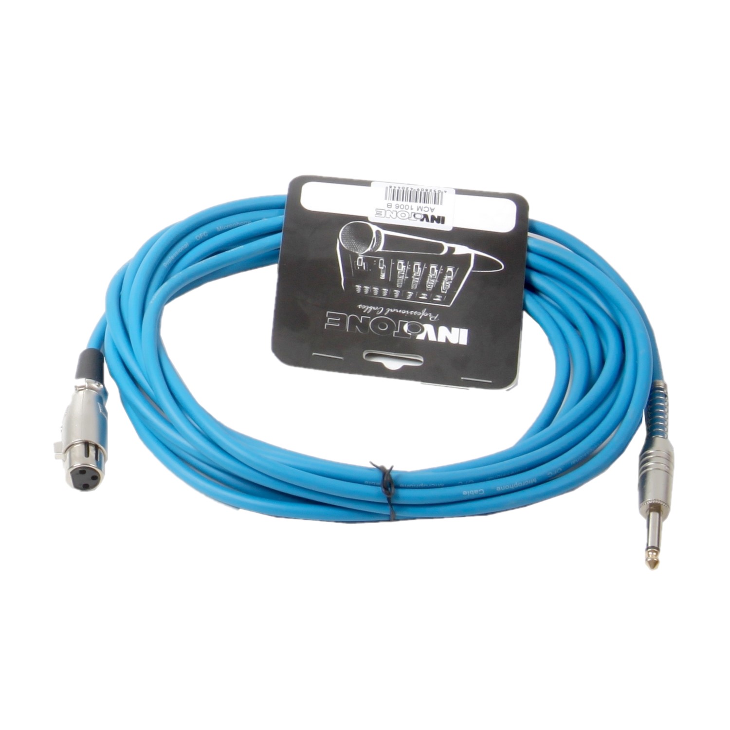 INVOTONE ACM1006/B - микрофонный кабель, 6,3 джек моно <-> XLR (мама), длина 6 м (синий)