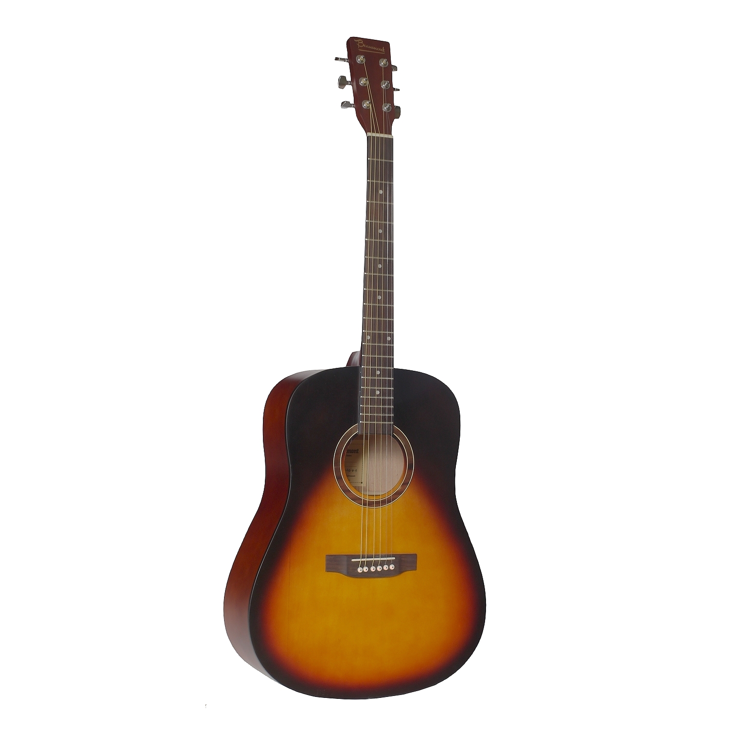 BEAUMONT DG80/VS - акустическая гитара, дредноут, корпус липа, цвет скрипичный санбёрст, матовый