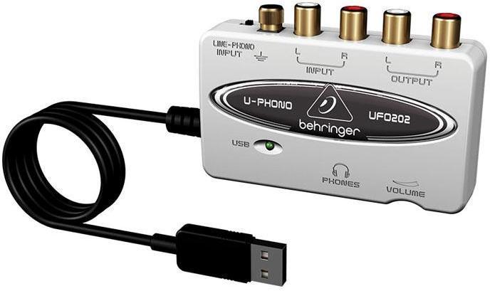 BEHRINGER UFO202 - цифровой аудиоинтерфейс с предусилителем, для оцифровывания записи с ленты и вини