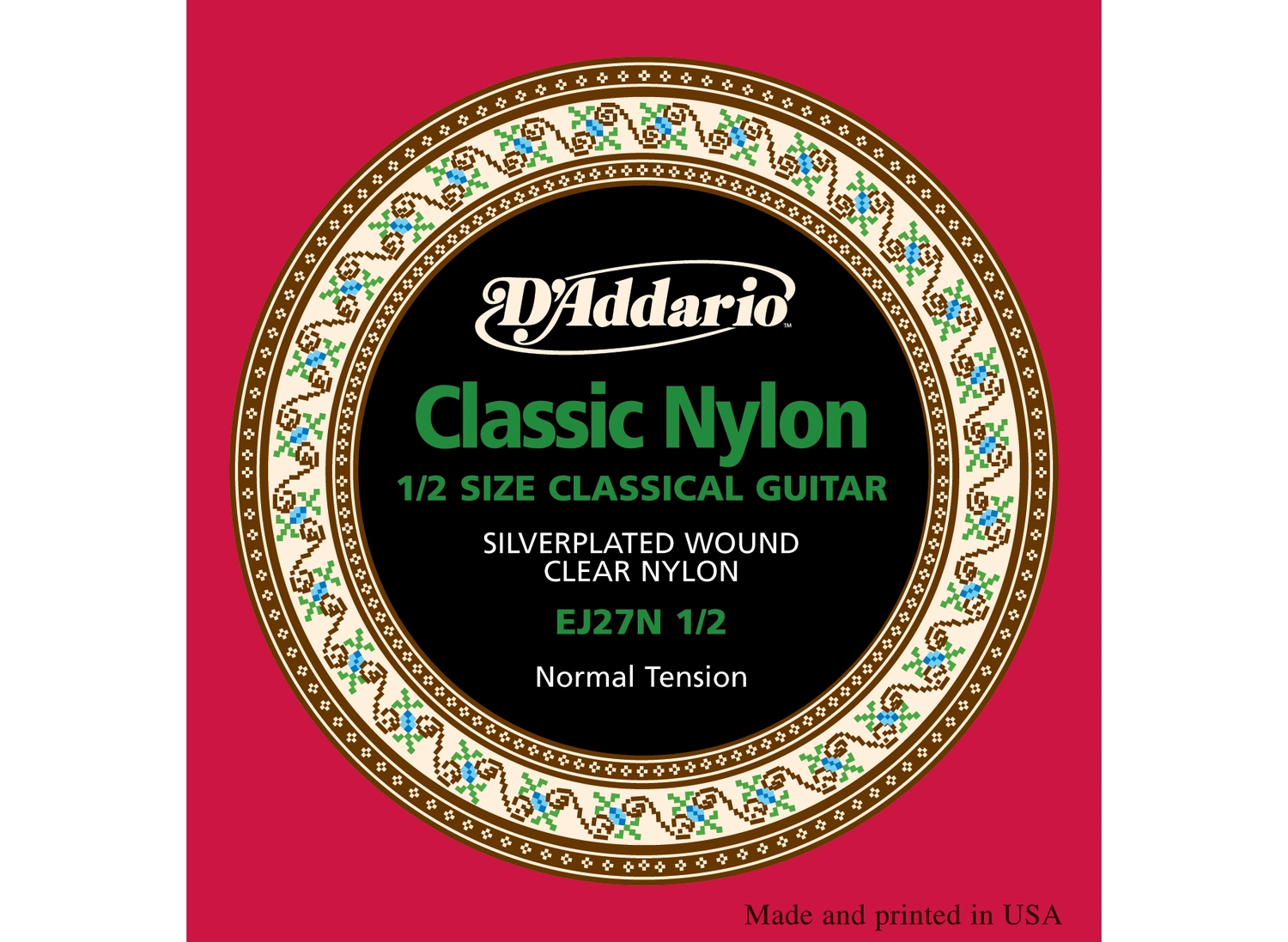 D'ADDARIO EJ27N 1/2 -     1/2,  (Silver), Normal Tension