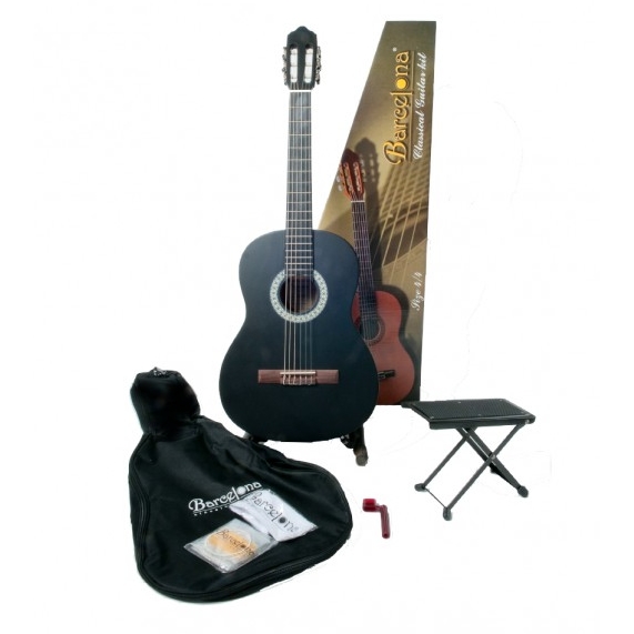 BARCELONA CG11K/BK - набор: классическая гитара, чехол, подставка, струны