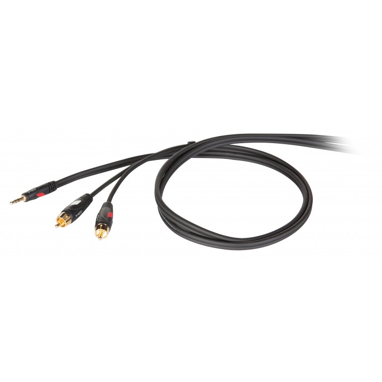 DIE HARD DHG520LU5 - проф. аудио кабель, стерео, 3,5 джек стерео <-> 2хRCA(папа),  длина 5 м