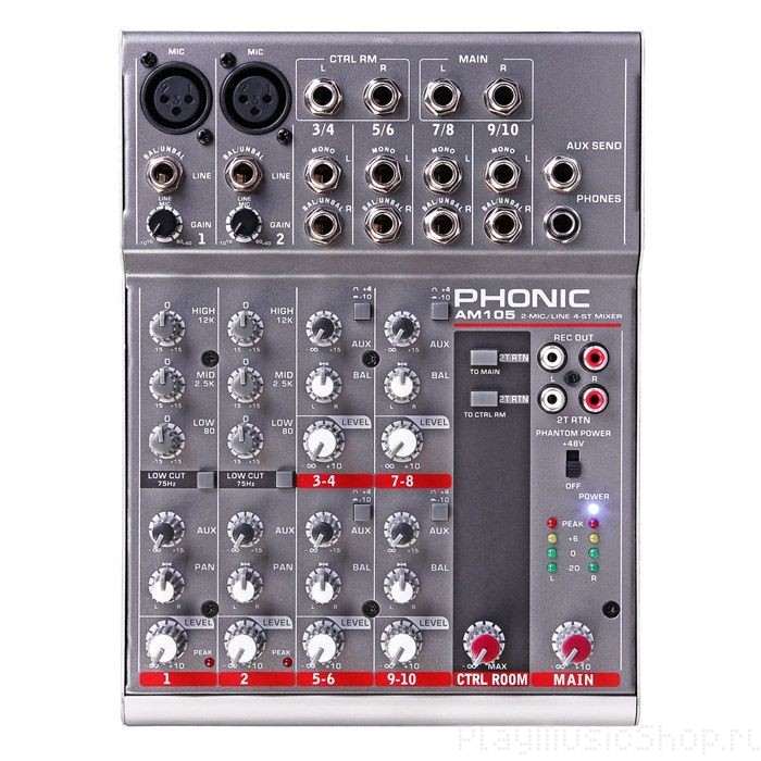 Phonic AM 105 микшерный пульт Phonic AM 105 микшерный пульт